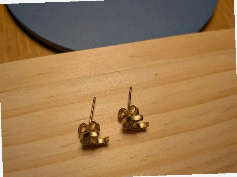 Gold and silver moon earrings. Brand new – photo 3